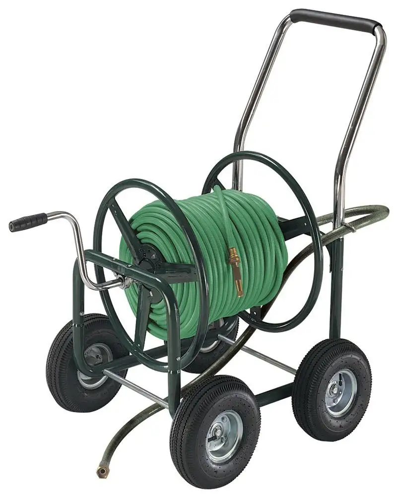 Ames 2380500 Estate Hose Reel Wagon With Pneumatic Wheels