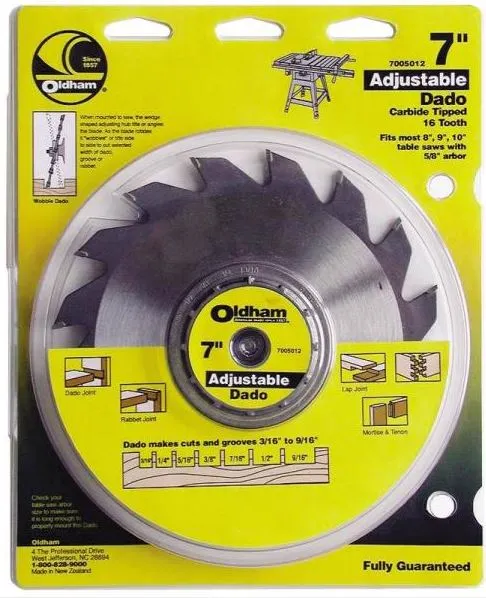 Oldham 7005012 Adjustable Carbide Dado Blade