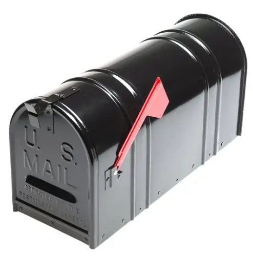 Fulton 1-1/2C-BLK Black Rural Mailbox