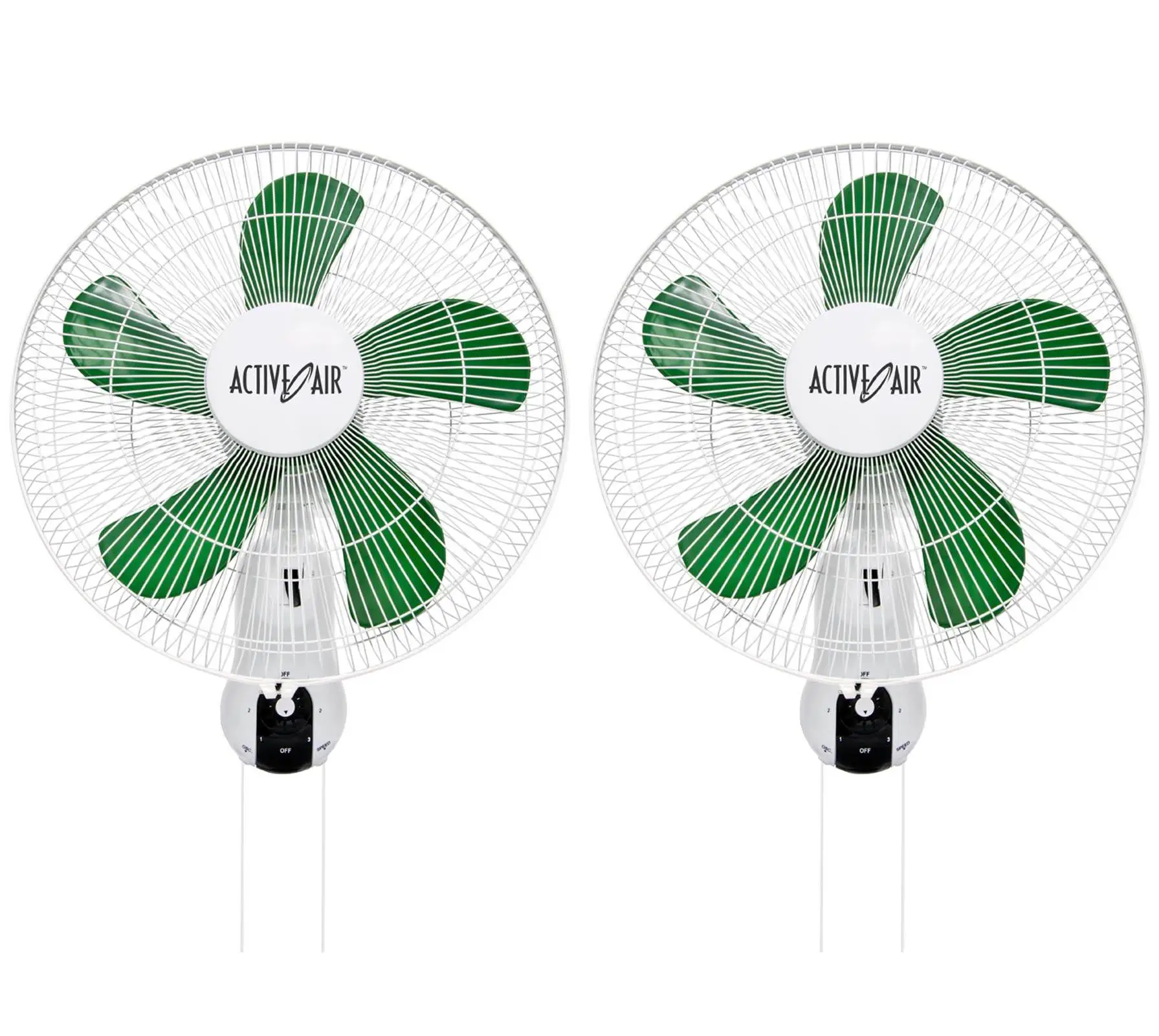 Active Air ACF16 16in 3-Speed Mountable Oscillating Hydroponic Grow Fan (2 Pack)