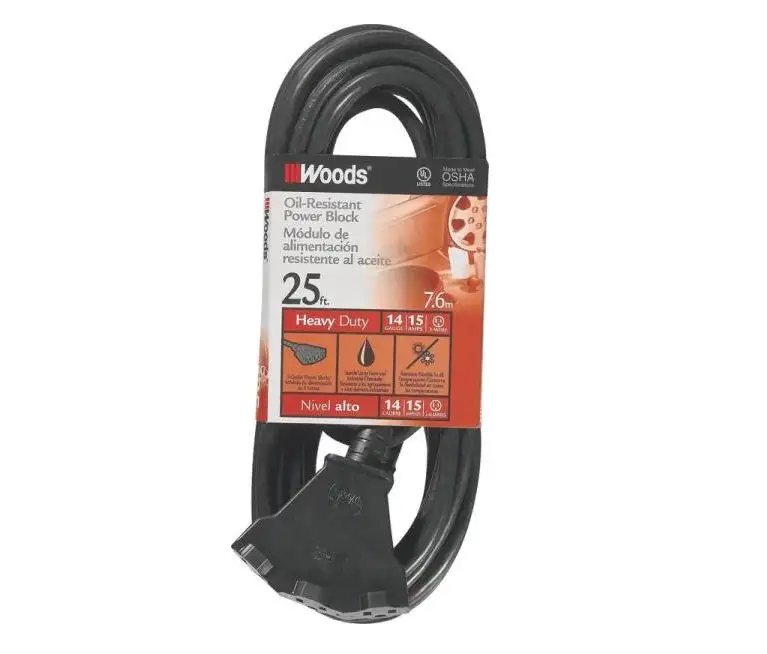 Woods 2451 Oil Resist Power Block Extension Cord