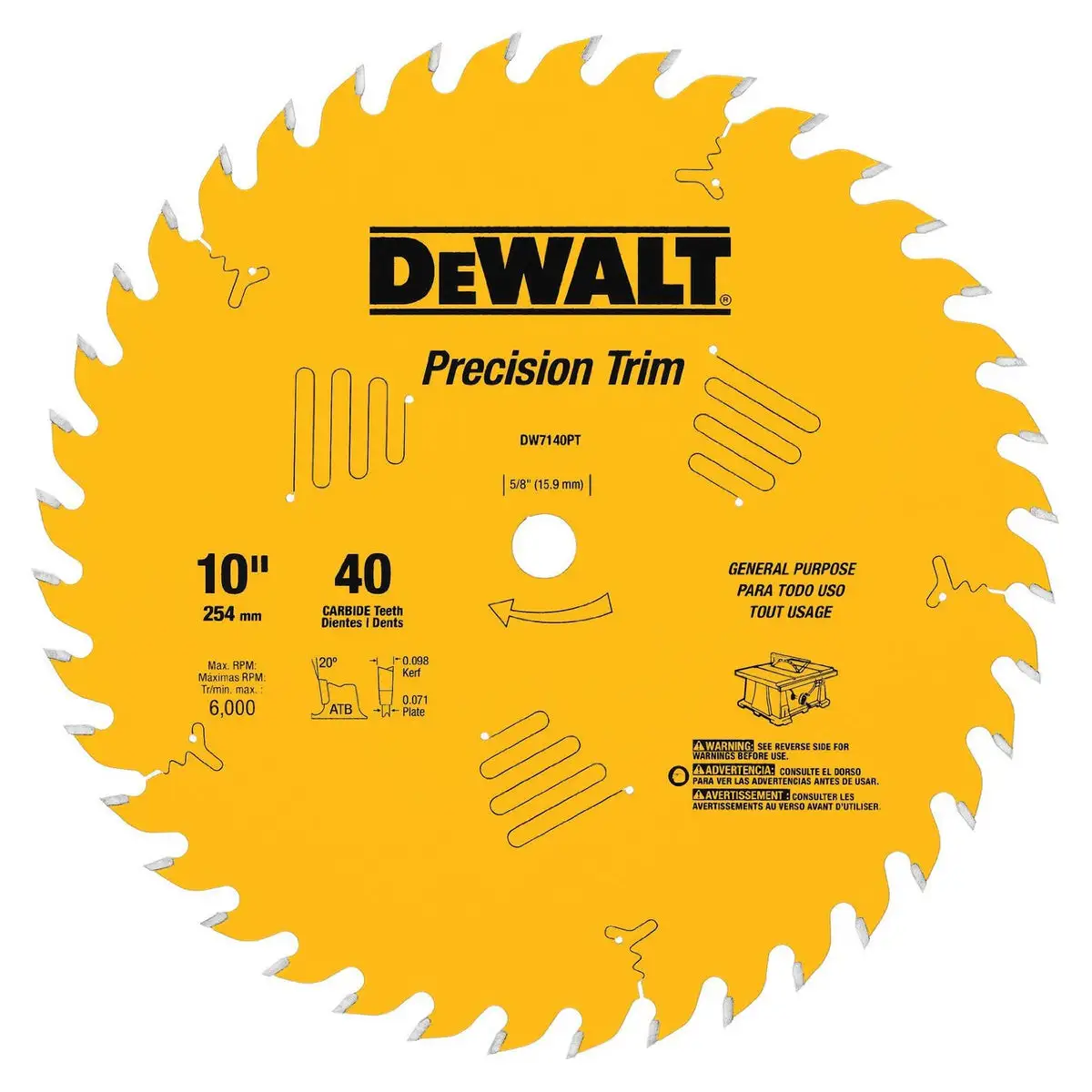 DeWalt DW7140PT Circular Saw Blade 10"