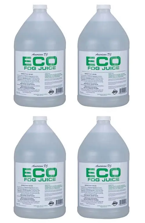 (4) AMERICAN DJ ECO-FOG/G Gallons of Fog/Smoke/Haze Machine Refill Liquid Juice