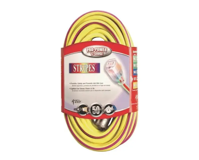 Coleman Cable 025488822 Extension Cord With Gold Stripe Lte