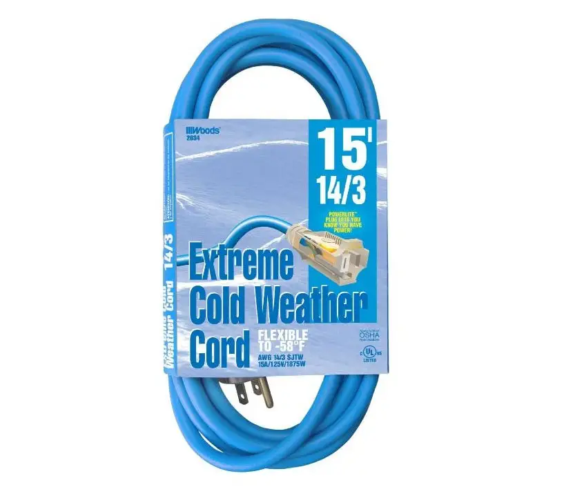 Coleman 2628 50' 14/3 15A Blu Coldflex Cord