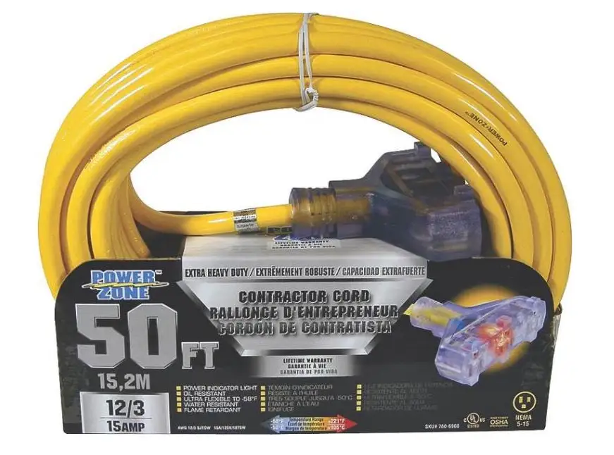 Power Zone ORP611830 Pro Triple Tap Extension Cord