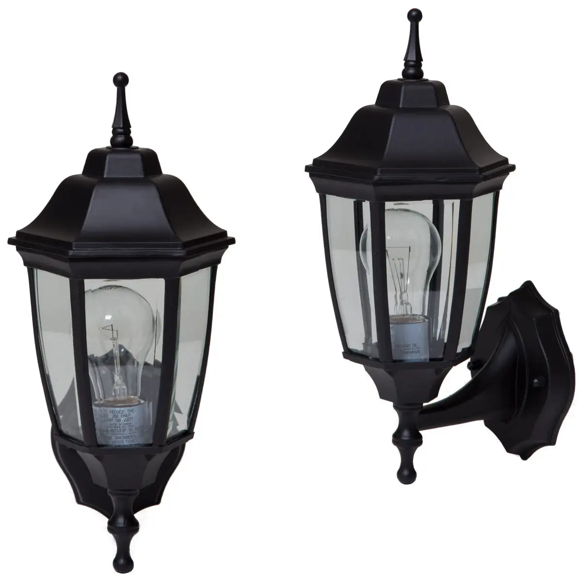 Boston Harbor HL-018B-P- BK Twin Pack Porch Light Fixtures