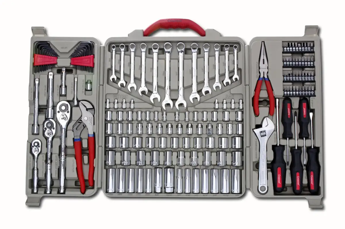 Crescent CTK170MPN Alloy Steel Metric and SAE Wrench Set