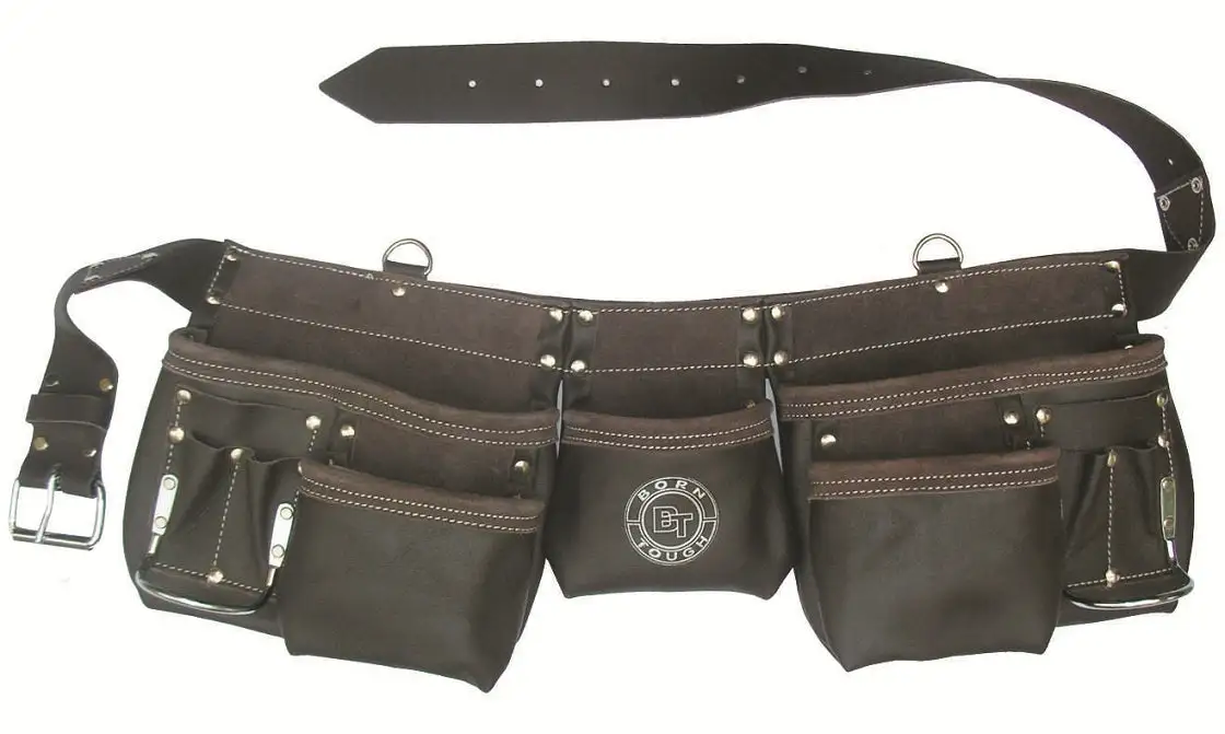 Born Tough LOT-19 11 Pocket Oil Tanned Leather Tool Bag Belt