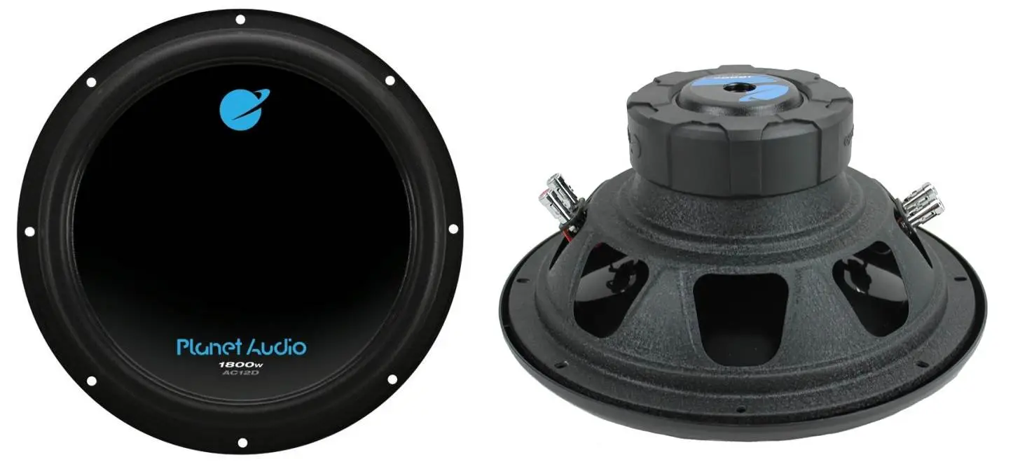 Planet Audio AC12D 12" 1800 W 4 Ohm Dual Voice Coil Car Audio Subwoofer (2 Pack)