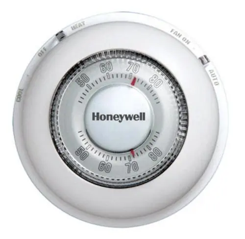 Honeywell YCT87N1006 Mercury Free Round Heat/Cool Thermostat