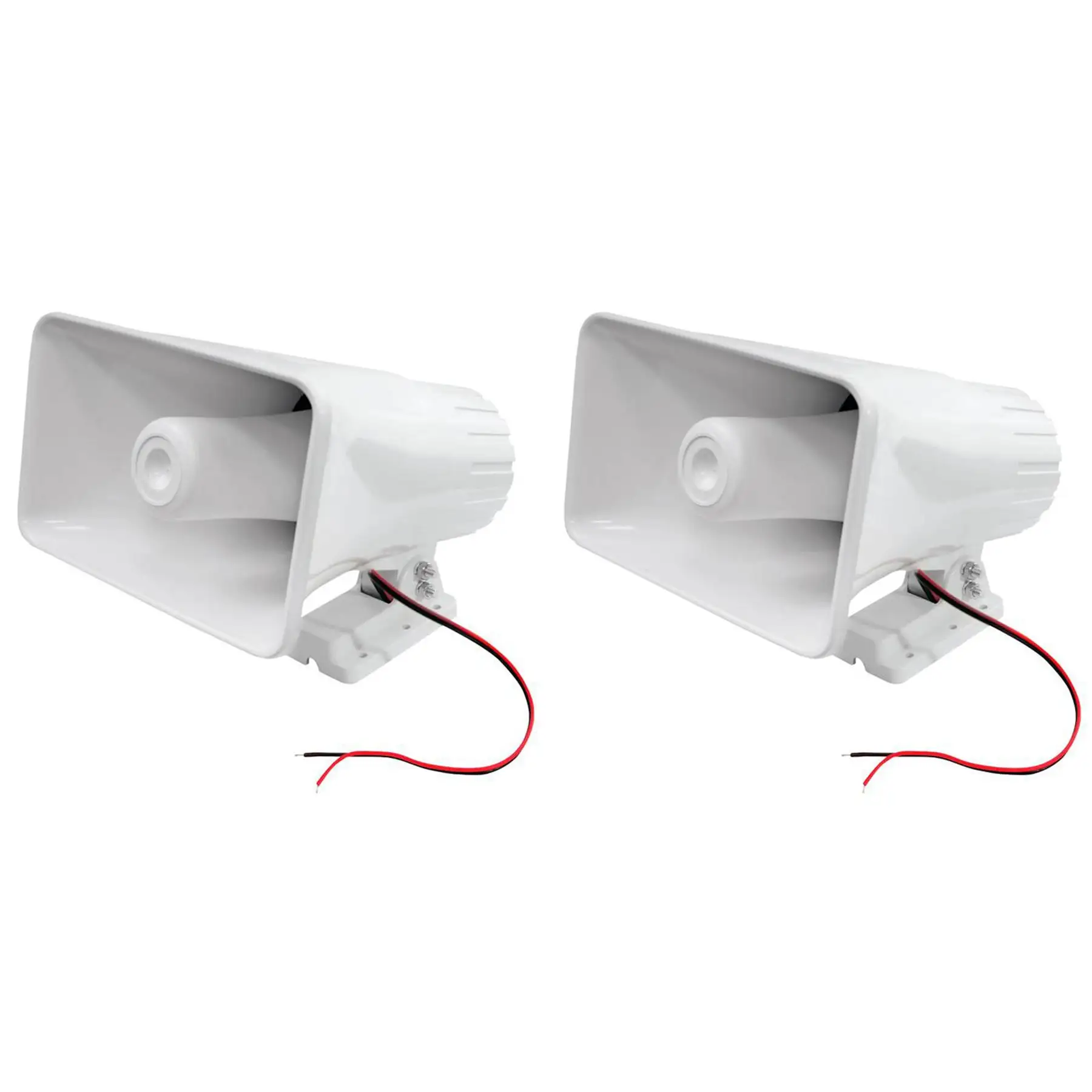 Pyle 8" 65 Watts 8 Ohms Indoor and Outdoor PA Horn Speaker, White (2 Pack)