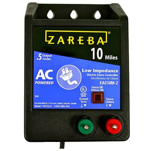 Zareba EAC10M-Z AC Low Impedance Fence Charger