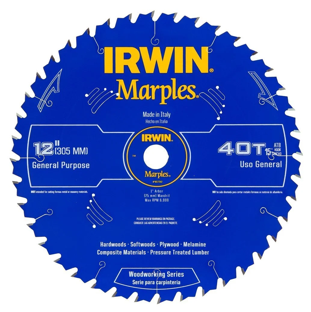 Irwin 1807382 40-T Marples Woodworking Series Circular Saw Blade