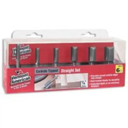 Vermont American 23014 Straight Carbide Router Bit Set