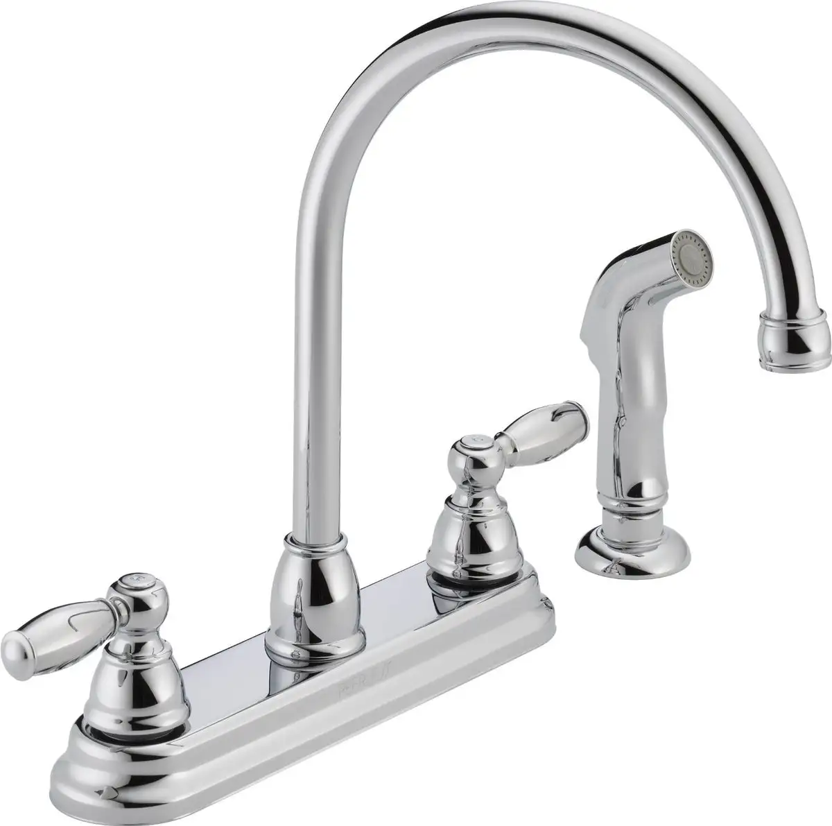 Peerless P299575LF Apex Two Handle Kitchen Faucet Side Sprayer