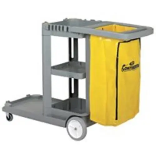 Continental Commercial 184GY Janitor Cart 55"x30"x38"