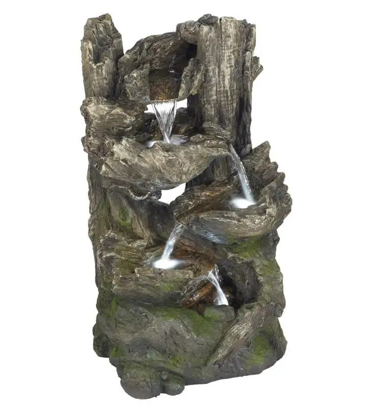 Bond Y96598A Forest Log Fountain With Waterfall Tiers