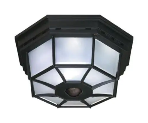 Heath Zenith HZ-4300-BK Motion Activated Outdoor Ceiling Light