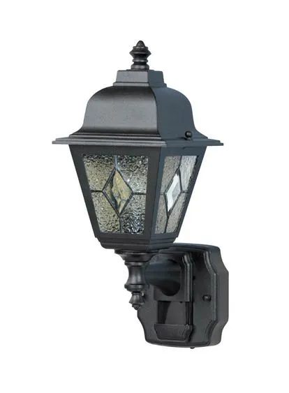 Heath Zenith HZ-4395-BK Classic Cottage Motion Activated Wall Lantern