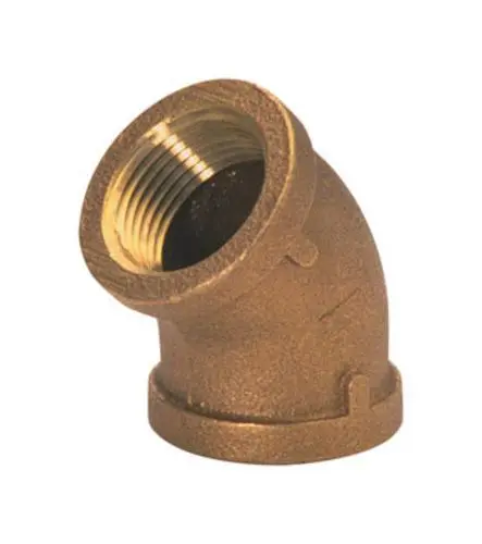 JMF 4535092 45 Degree Elbow Brass Lead Free 2"