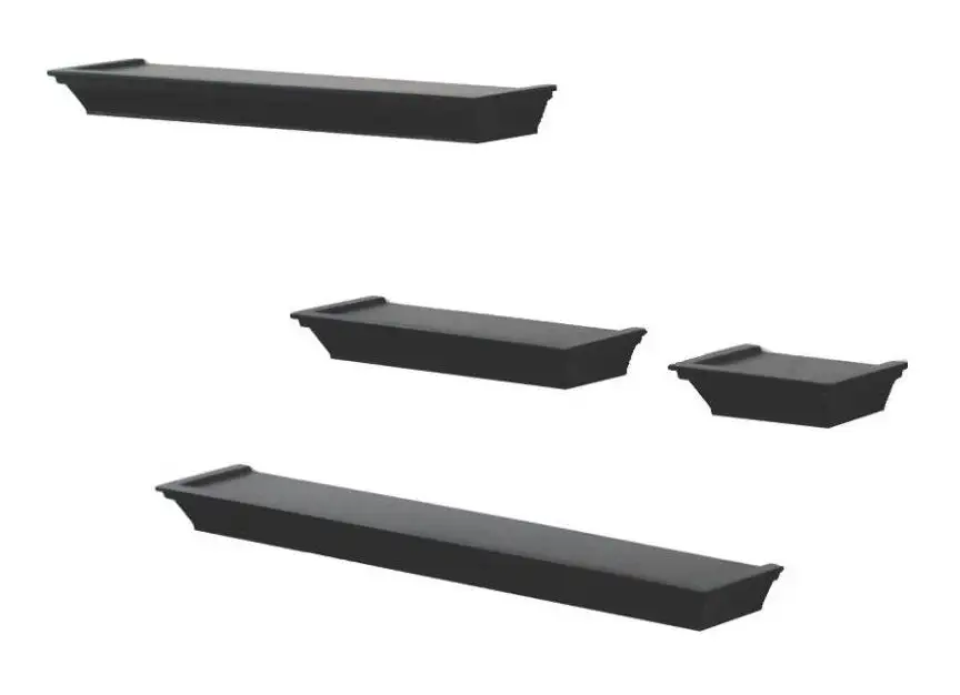 Knape & Vogt 0139-BK4 Shelf Decorative Ledge Set