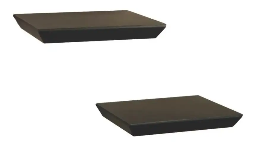 Knape & Vogt 0140-2X10BK Decorative Floating Shelf Pair