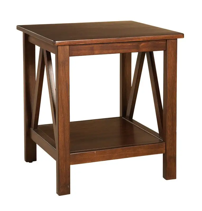 Linon 86153ATOB-01KDU Titian Antique End Table