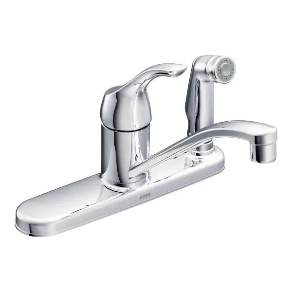 Moen CA87554C Adler Chrome One-Handle Low Arc Kitchen Faucet