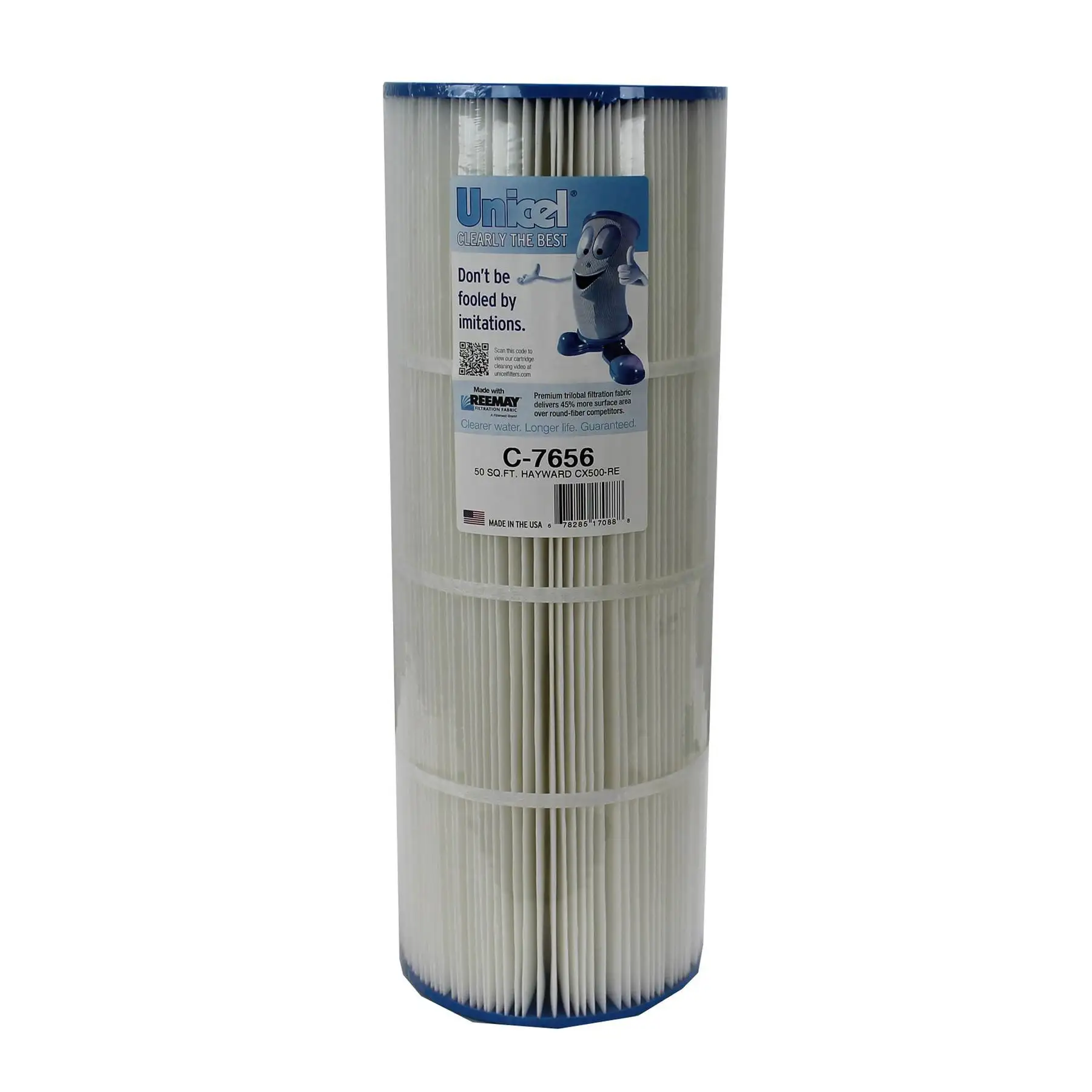 Unicel C-7656 Replacement 50 Sq Ft Pool Hot Tub Spa Filter Cartridge, 108 Pleats