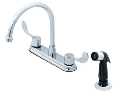 Oakbrook F8F10020CP-ACA2 Hi-Rise Two Handle Kitchen Faucet With Spray