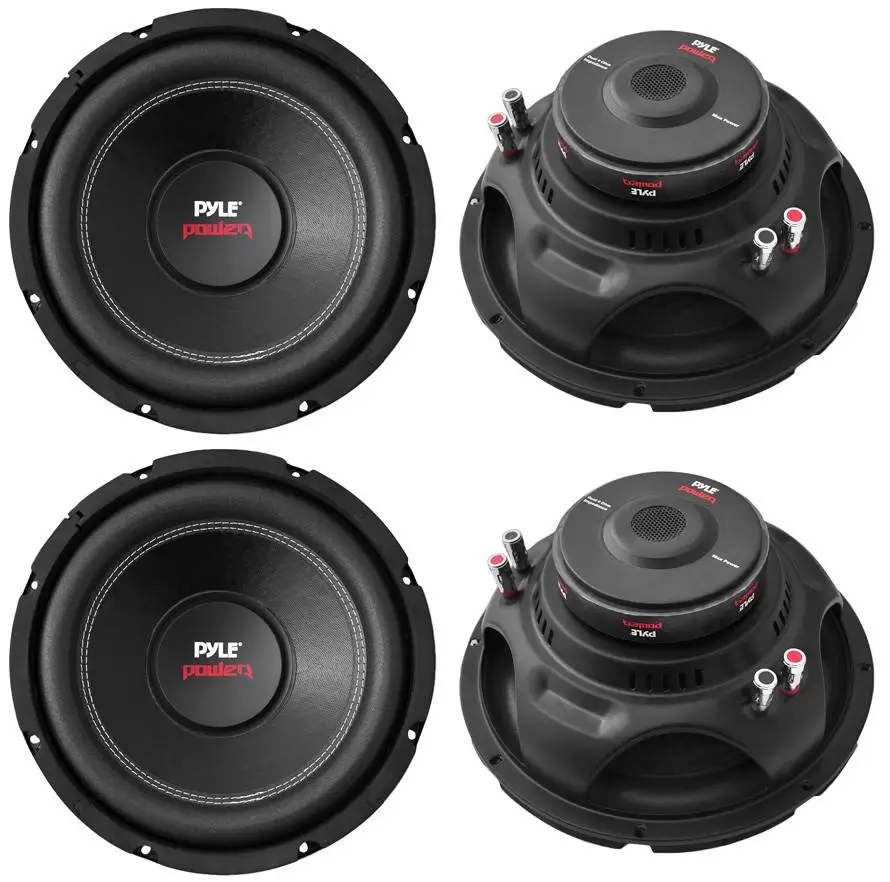 Pyle PLPW15D 15" 8000W Car Subwoofer Audio Power Subs Woofers DVC 4 Ohm, 2 Pack