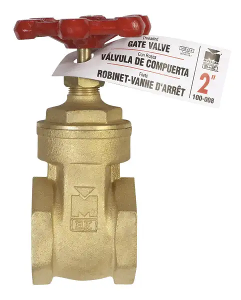 B & K 100-008 Gate Valve 2" Ips - Brass