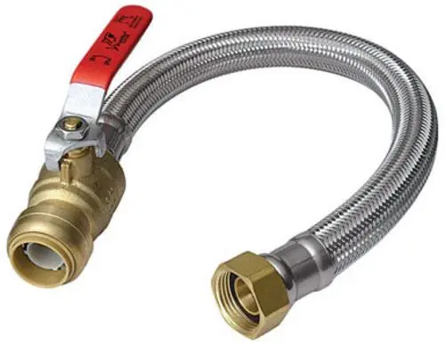 Cash Acme Lead Free Water Heater Connector With Ball Valve