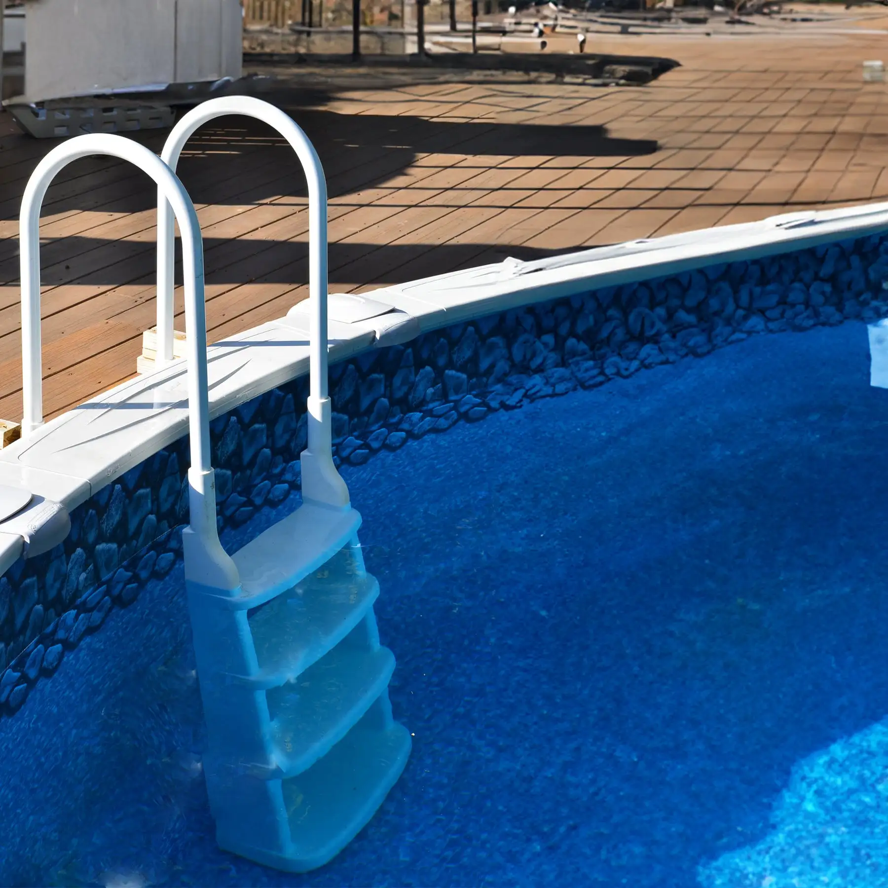 Incline Pool Main Access Easy Incline Above Ground In-Pool Swimming Pool Ladder ...