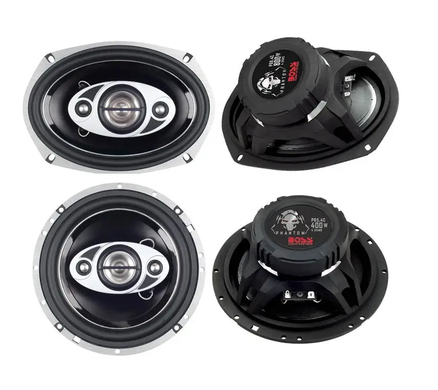 Boss P694C 6x9" 800W and 2) Boss P654C 6.5" 400W 4-Way Car Coaxial Speakers