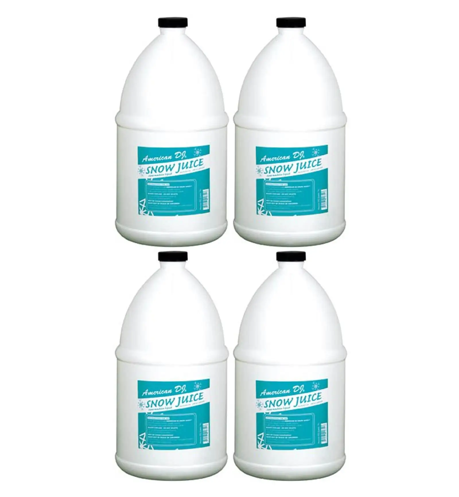 (4) Gallons AMERICAN DJ Snow Gal Juice Dense Bubbles for VF Flurry Snow Machines