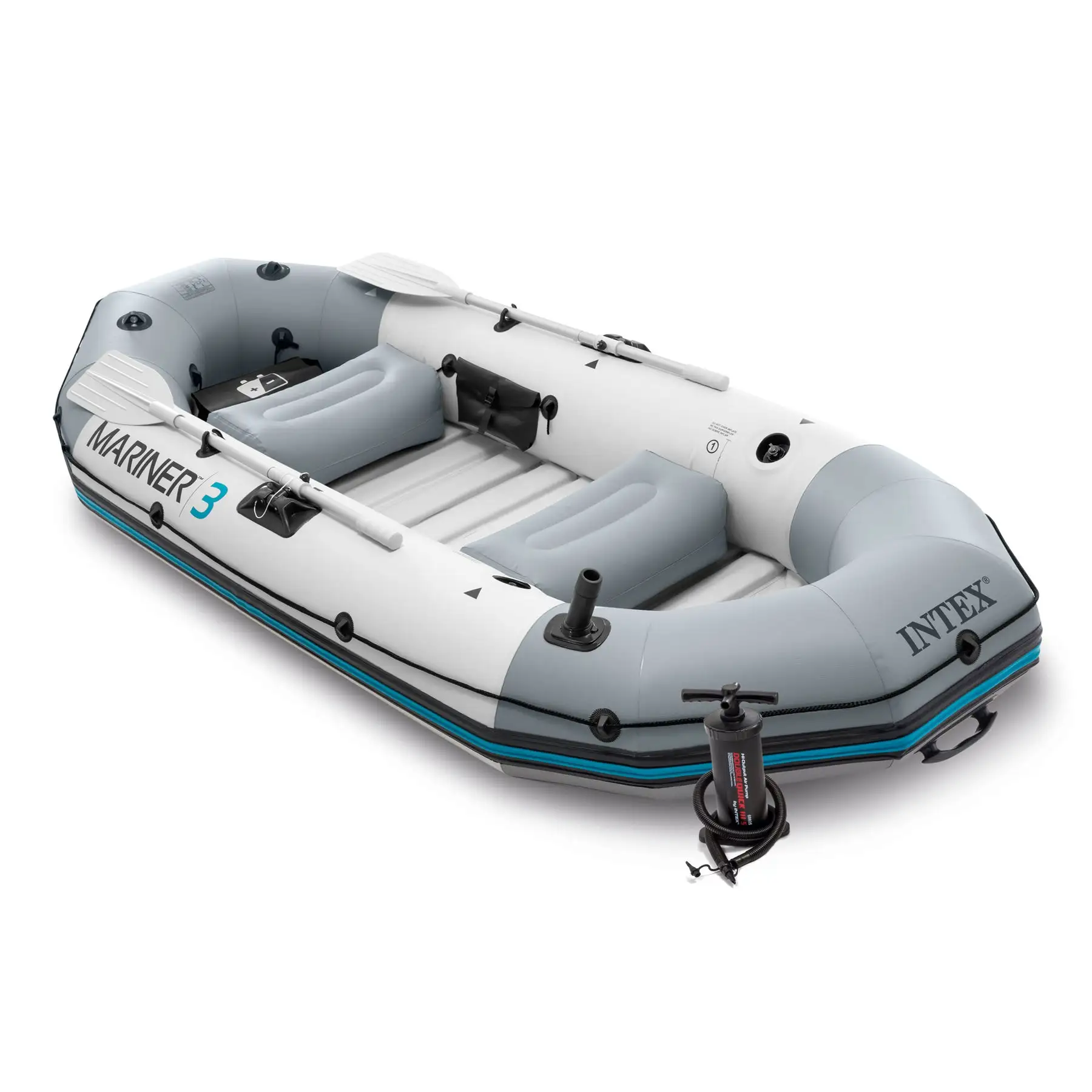 Intex 68373EP Mariner 3-Person Inflatable River/Lake Dinghy Boat and ...
