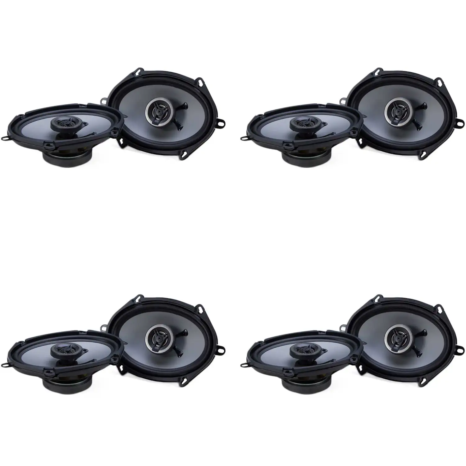 Crunch CS5768CX 250W Full Range 2 Way Coaxial 5x7 by 6x8" Speaker Pair (4 Pack)