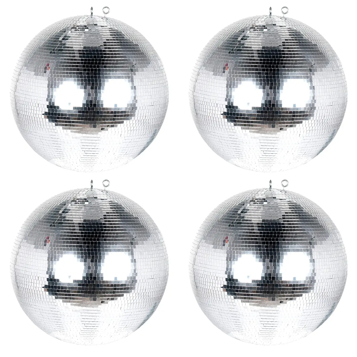 Eliminator Lighting EM16 Hanging Mirror Disco Ball for Parties, 16 Inch (4 Pack)