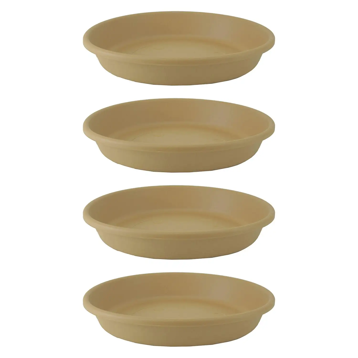 The HC Companies 21 Inch Planter Saucer for Classic Pots, Sandstone, 4 Pack