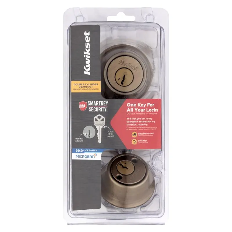 Kwikset 96650-510 SmartKey Security Double Cylinder Deadbolt