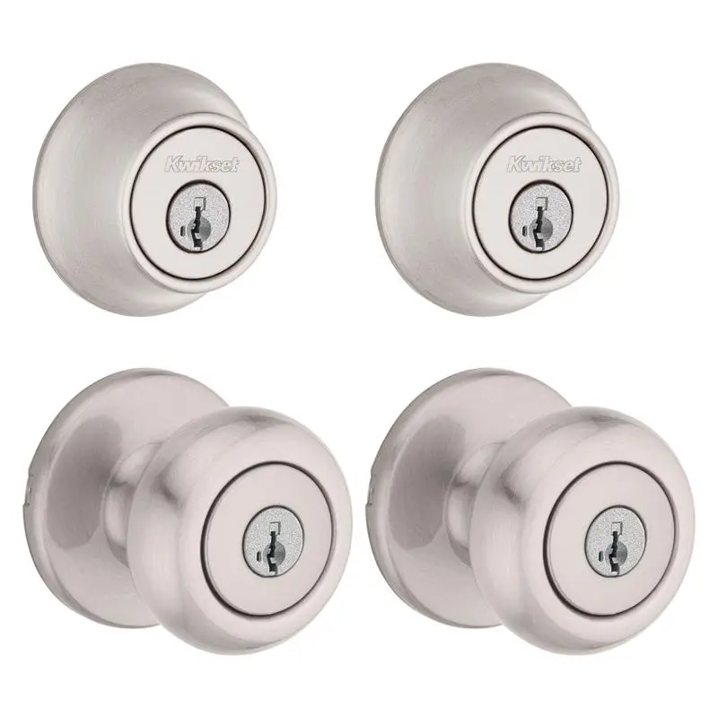 Kwikset 92420-059 SmartKey Security Entry Knob and Single Cylinder Deadbolt