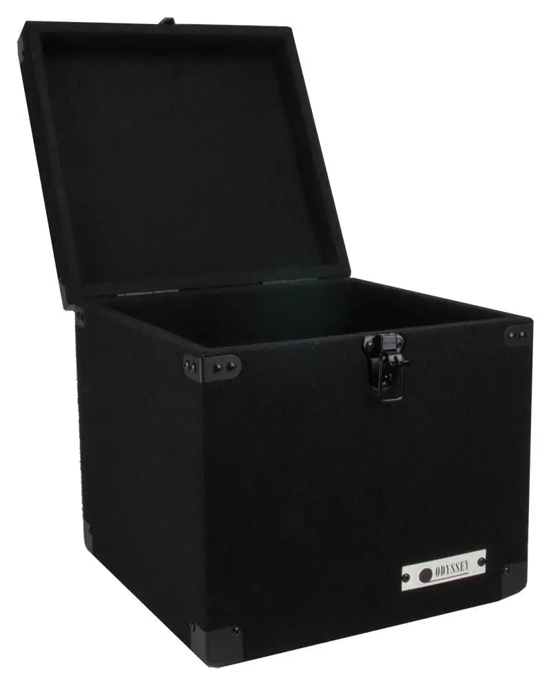 Odyssey Carpeted Record Storage Utility Case for 90 12" Vinyl Records/LPs, Black