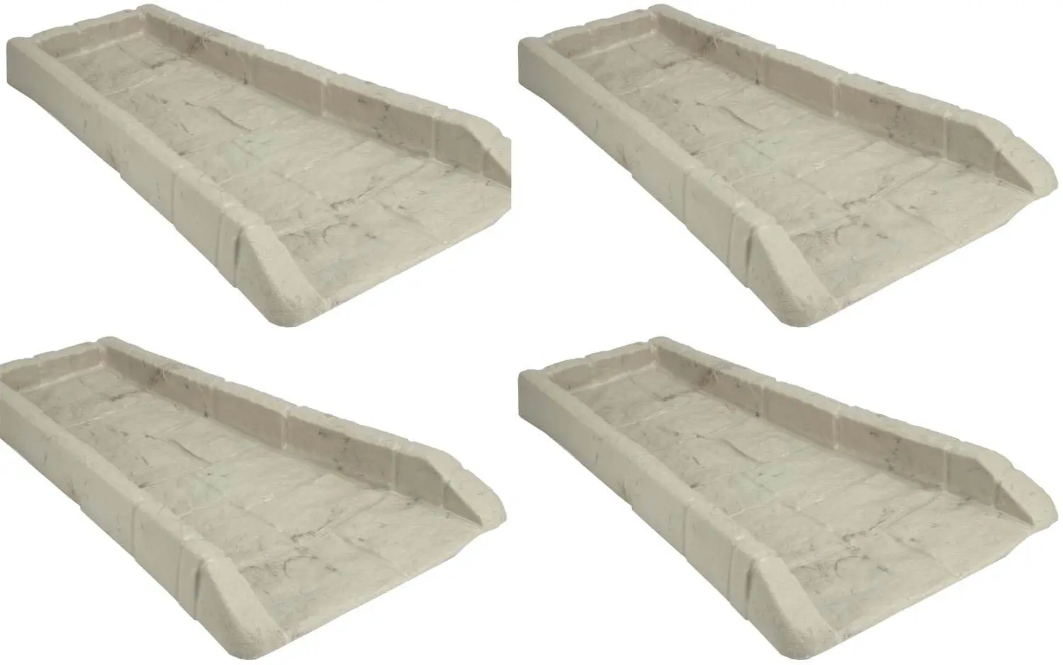 Suncast SB24 Decorative Rain Gutter Downspout Splash Block, Light Taupe (4 Pack)