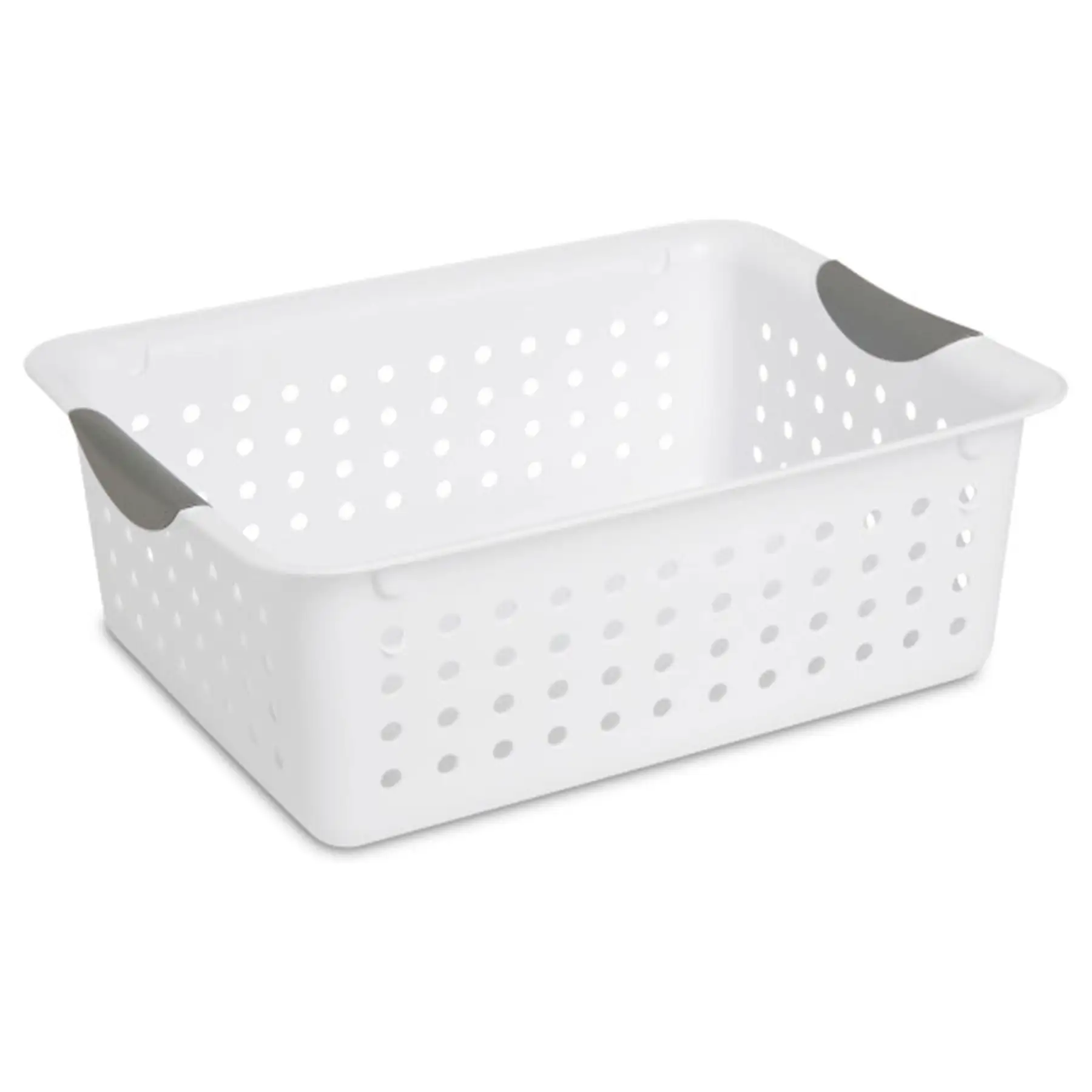 Sterilite Medium Ultra Plastic Storage Organizer Basket with Handles, (6 Pack)