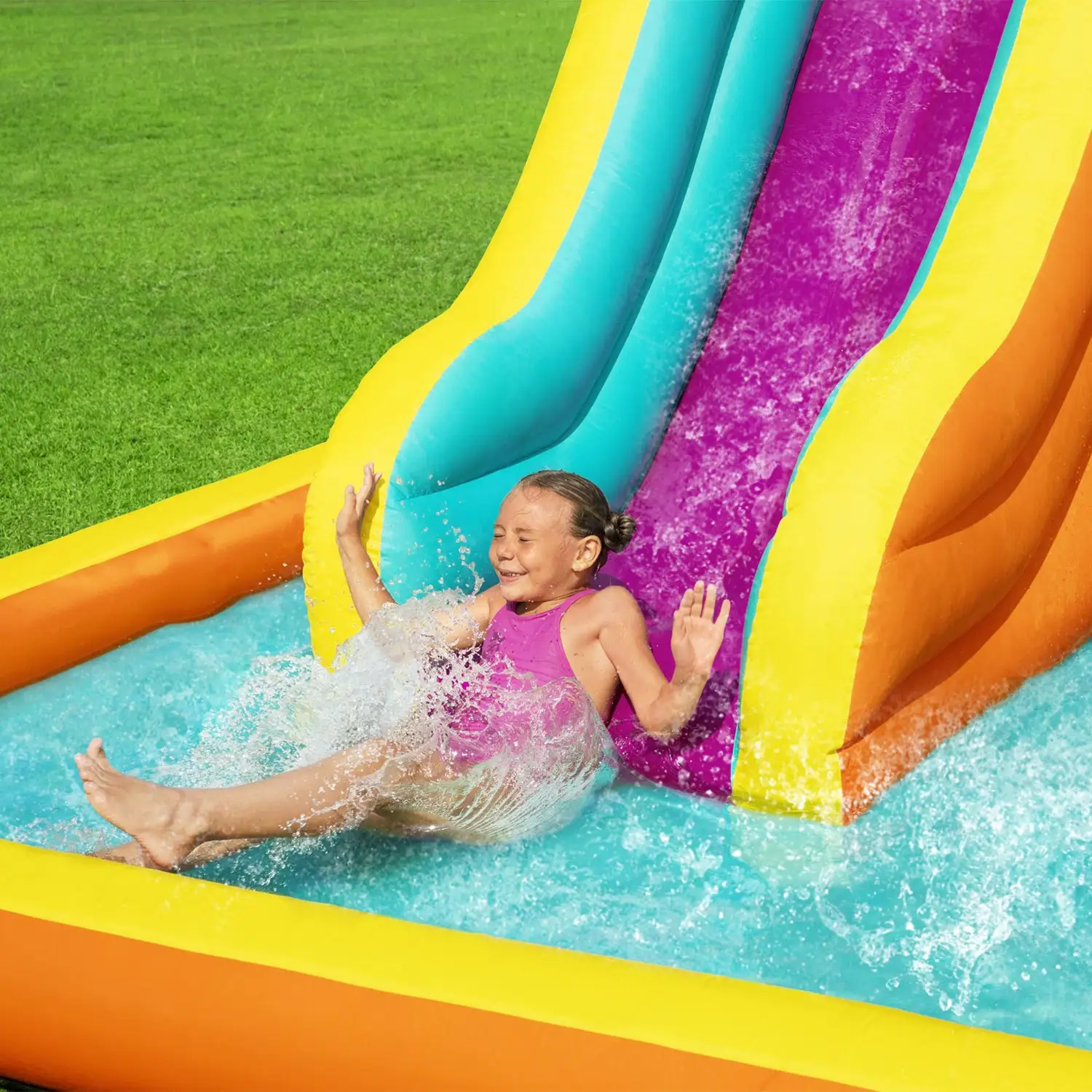 Bestway H2OGO! Tidal Tower Slide Yard Inflatable Mega Water Park with Air Blower - Image 3