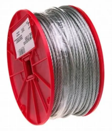 Campbell Chain 7000327 Galvanized Aircraft Cable 7"x7"