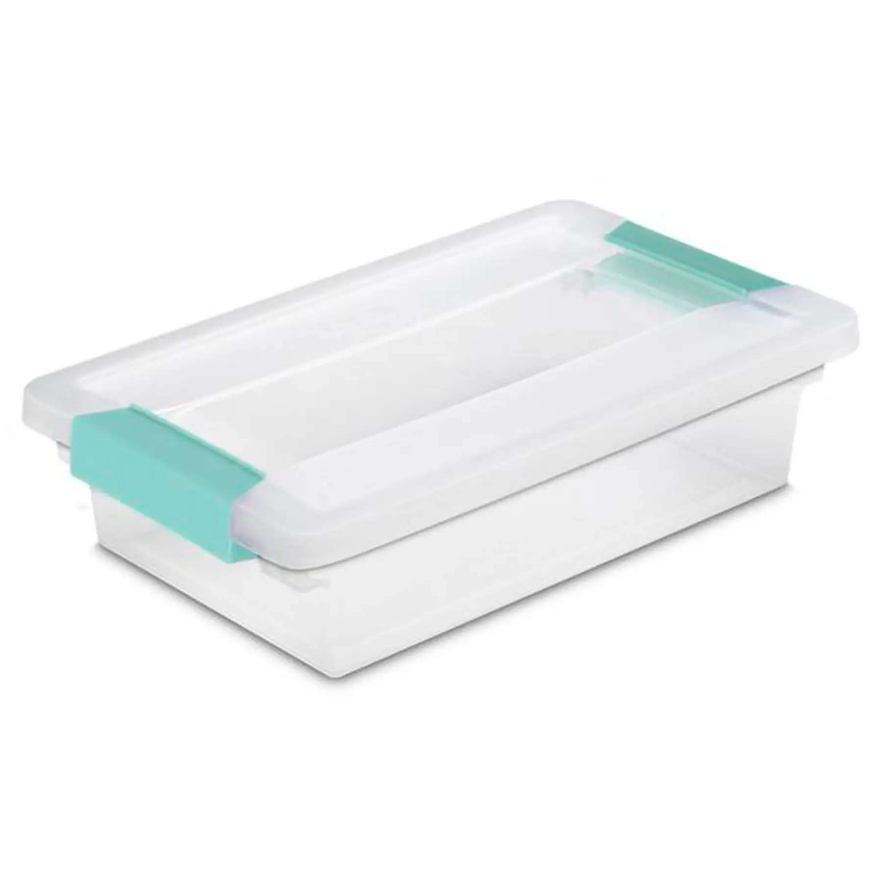 Sterilite Small Clip Box Clear Storage Tote Container with Latching Lid, 24 Pack