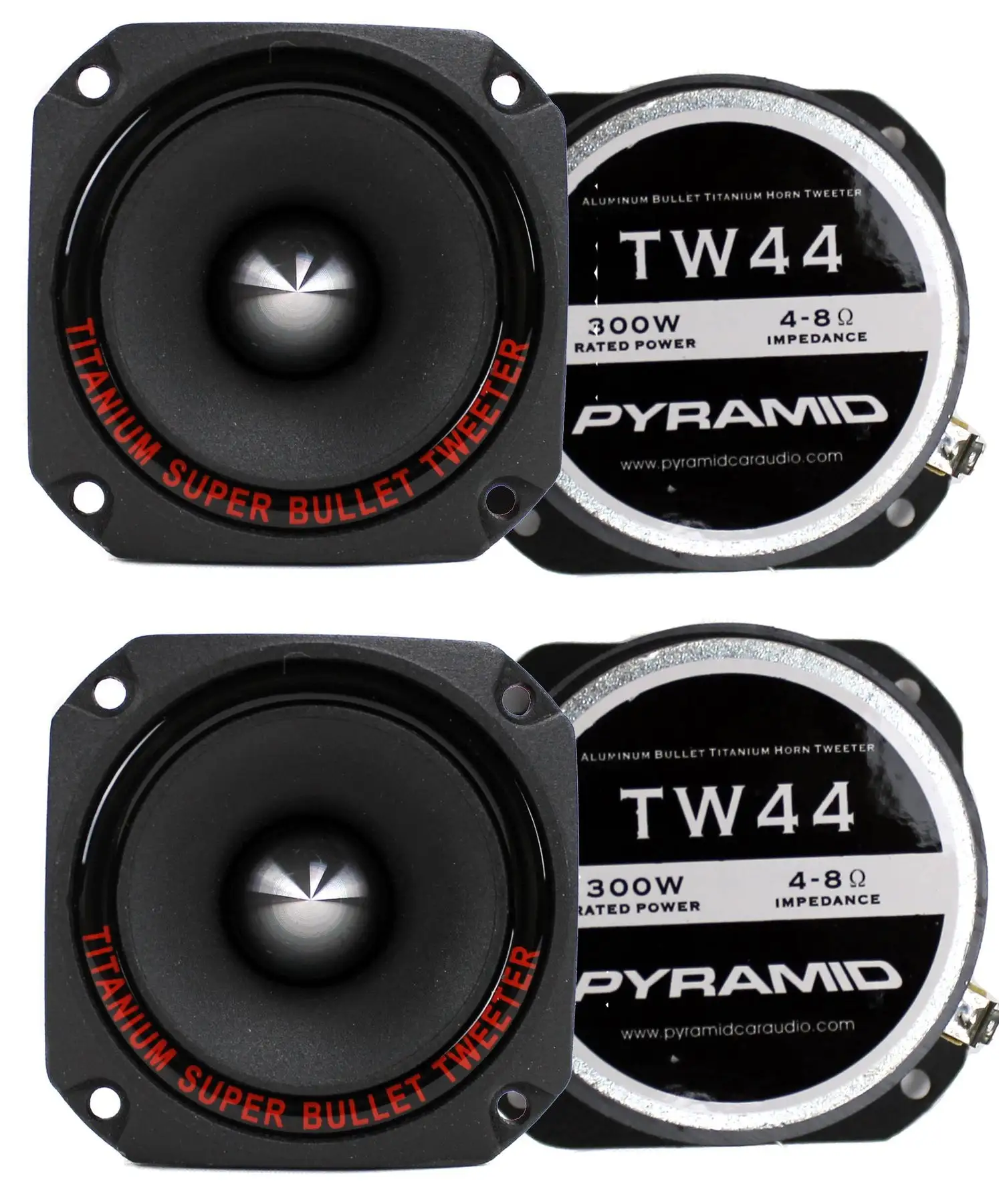 Pyramid TW44 1" 1200W Heavy Duty Titanium Dome Bullet Car Super Tweeters